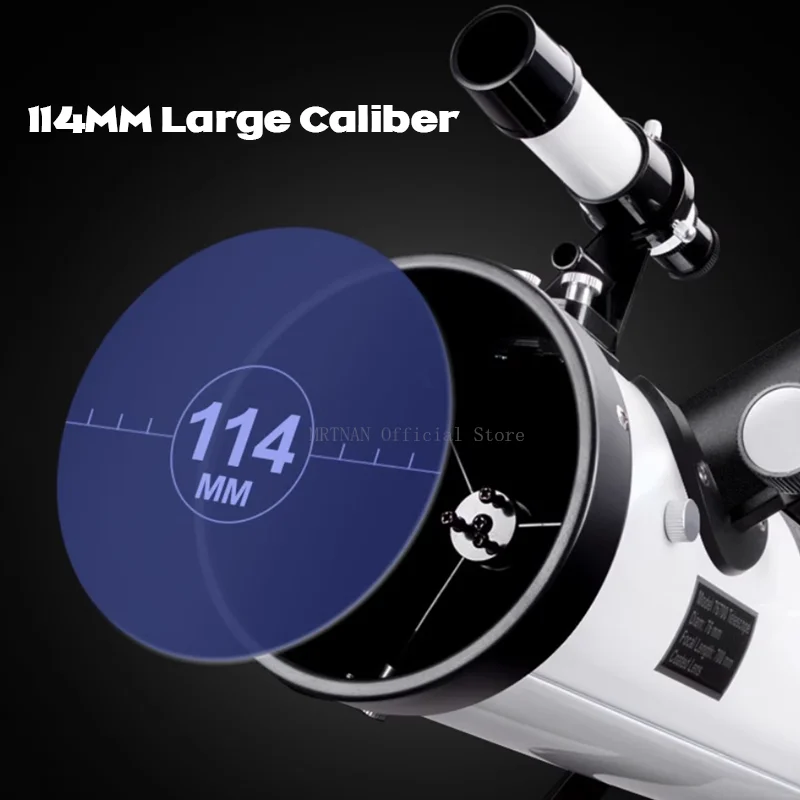 Telescopio astronómico 114 mm con visión nocturna para observación lunar - imagen 2