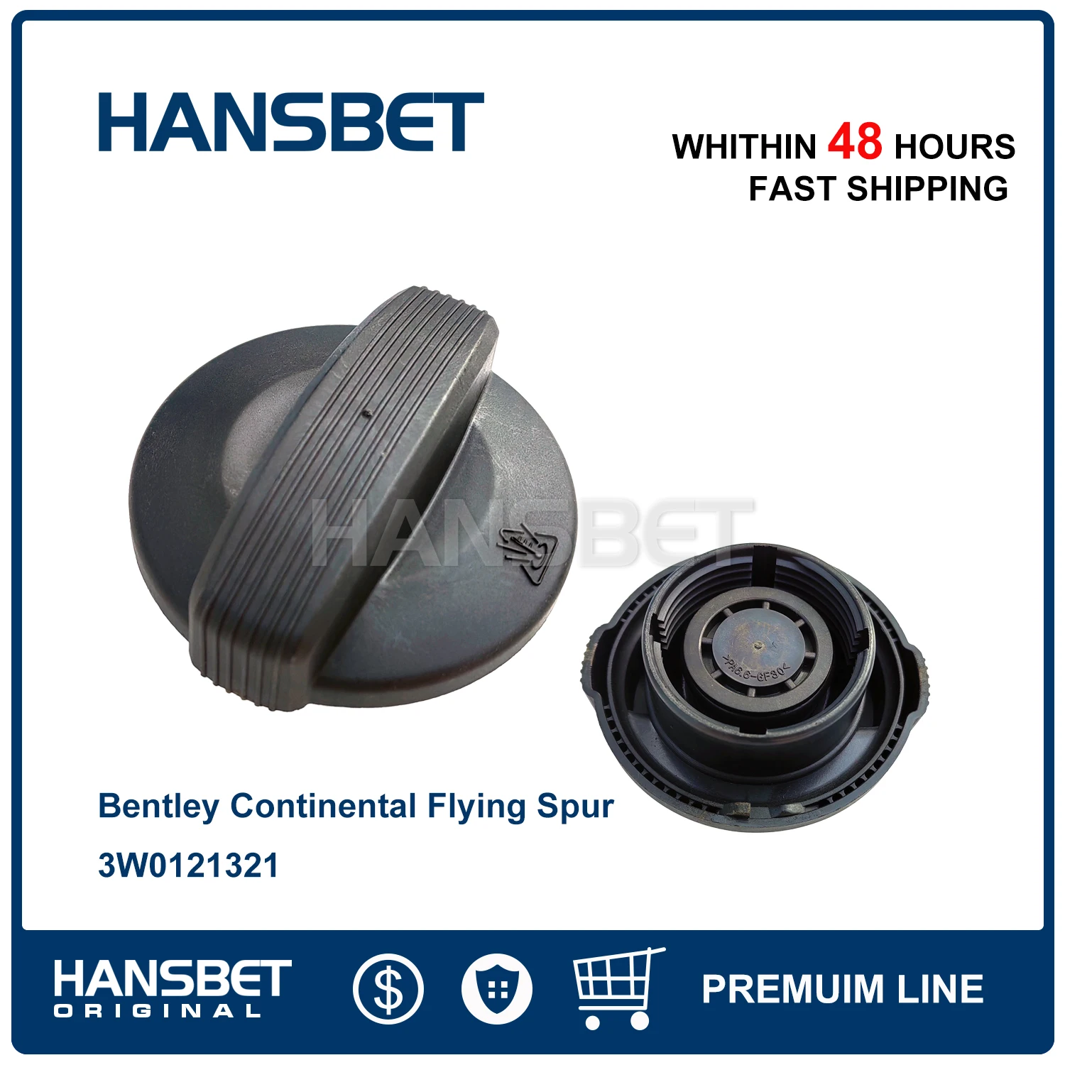 Expansion Tank Radiator Cap Fit Bentley Continental GT Flying Spur 2004-19 3W0121321A HANSBET