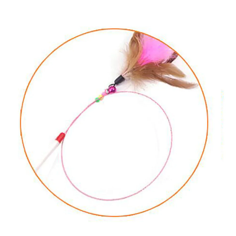 

2pc Funny Sticks Fish Design Interactive Teaser Poles For Cats Kitten Bright Colorful Bells Bonding Gift