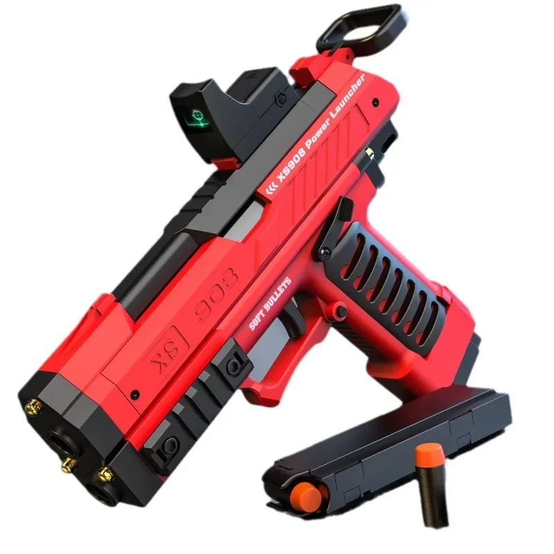 Raptor lançador escudo bala macia arma de brinquedo ao ar livre modelo de pistola de frango pode ser pendurado manualmente carregado presente de natal 2025
