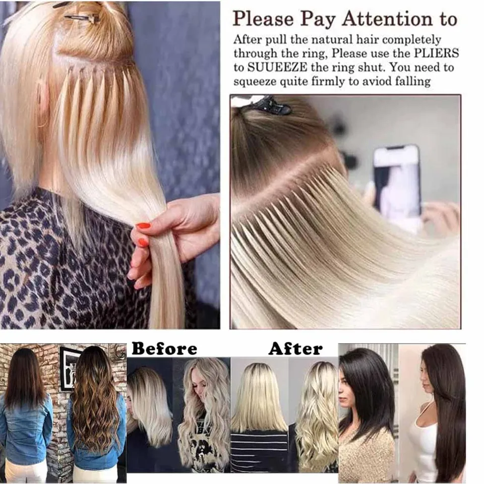 1000 piezas de micro anillos de silicona de 4mm para extensiones de cabello, microlinks para cabello humano, herramientas y accesorios de cuentas multicolor 5
