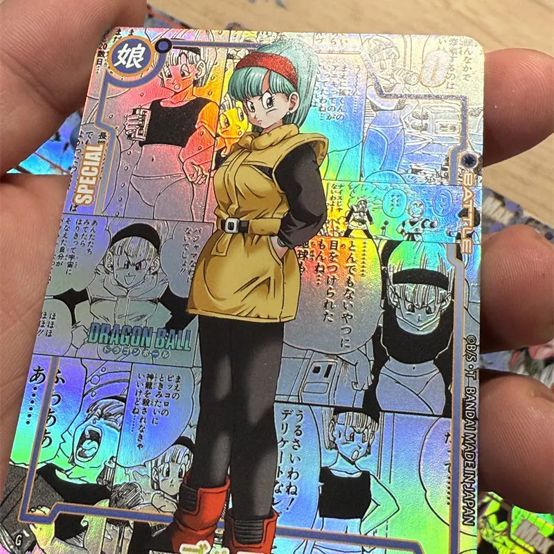 18 Dragon Ball Series TCG Comic Collectible Cards with Colorful Flash Relief Craft Wukong Super Saiyan Anime Collectible Cards