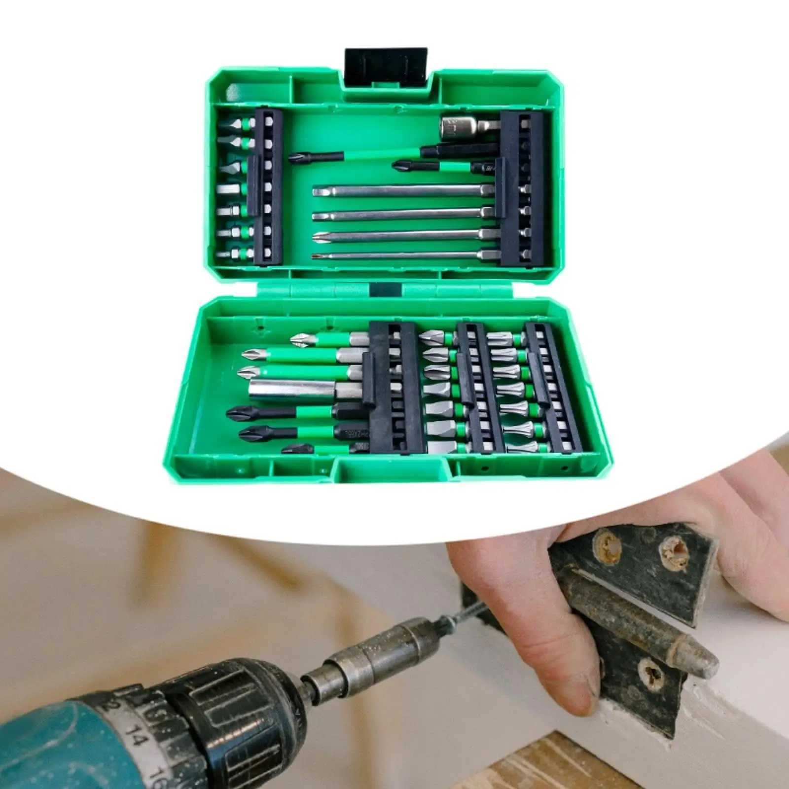 

35Pcs Screwdriver Bit Set with Storage Box Sturdy Multifunctional for Home DIY