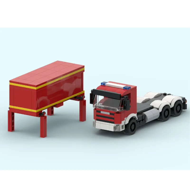 MOC-178132 City Rescue Fire Engine Building Block Model, 286 Pieces, Boys' and Children's Birthday and Christmas Toy Gift