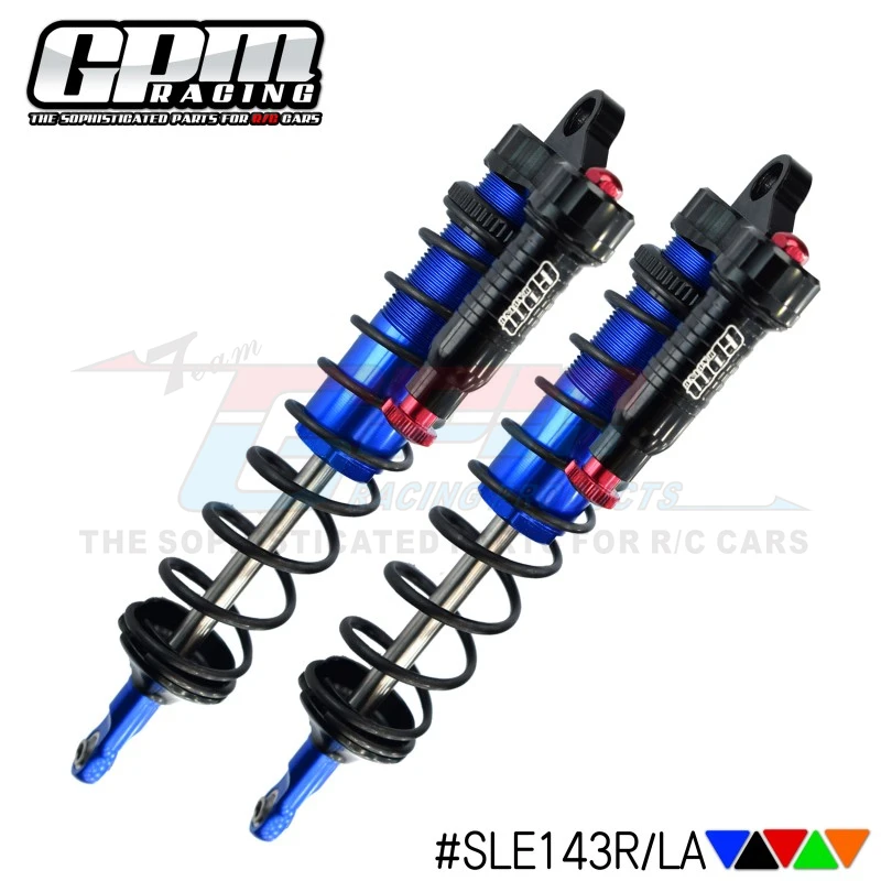 

GPM Alloy Rear (Built-In Piston Spring) Adjustable Spring Dampers For 1/8 Sledge