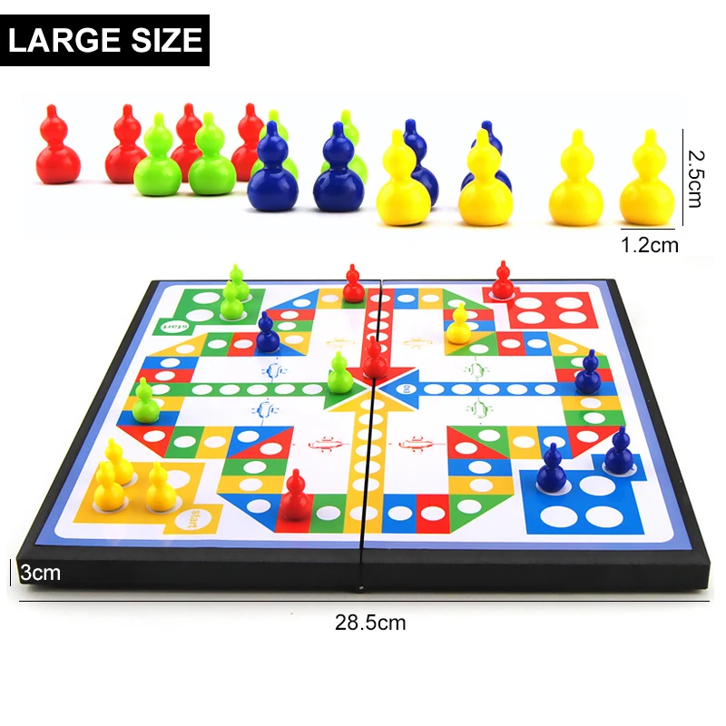 1Set Magnetic Foldable Flying Chess Portable Parent-child Board Game Camping Travel Party Game Set Leisure Aeroplane Chess