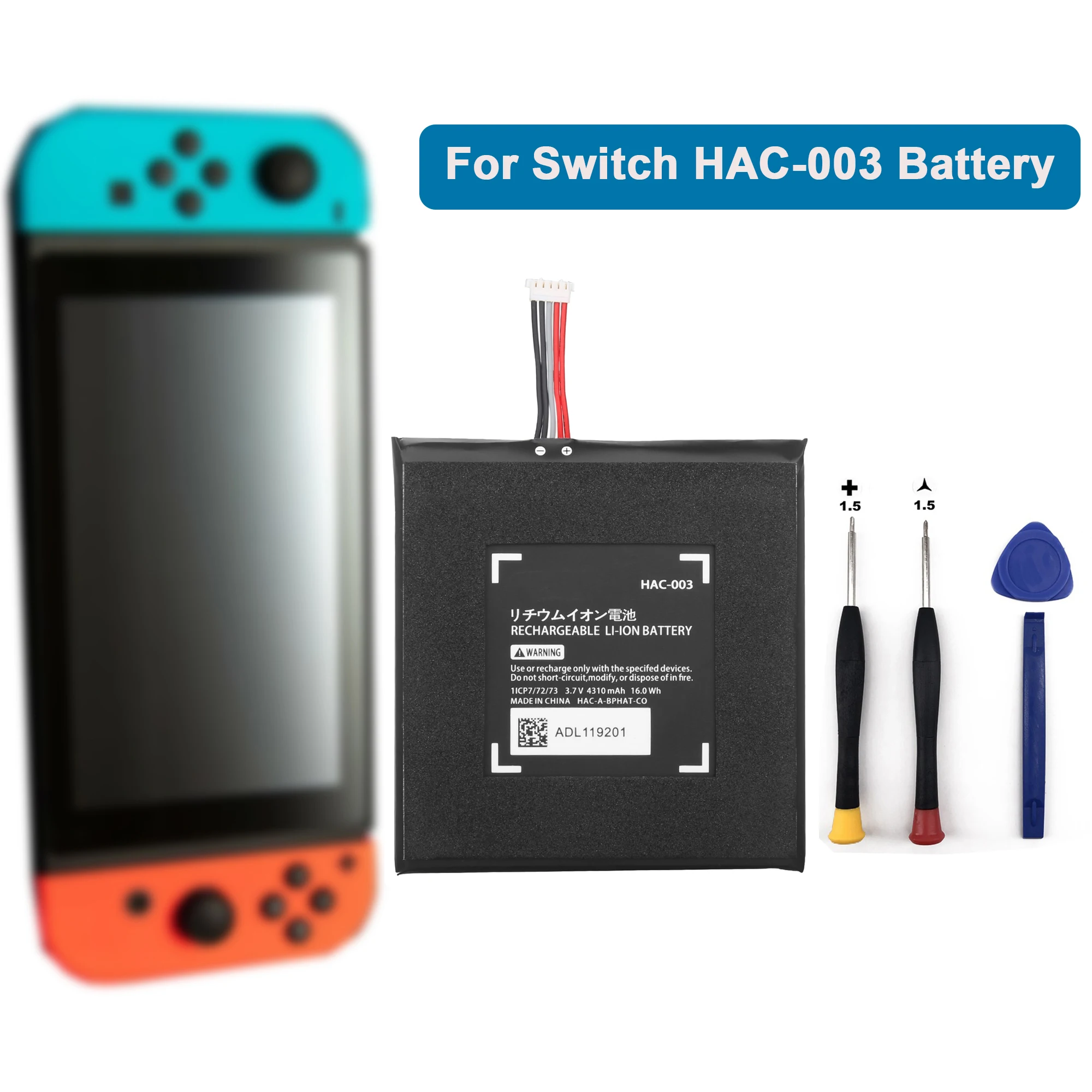 3.7V 4310mAh HAC-003 Rechargeable Battery for Nintend Nitendo Switch Console Controller Li-ion Battery Replacement