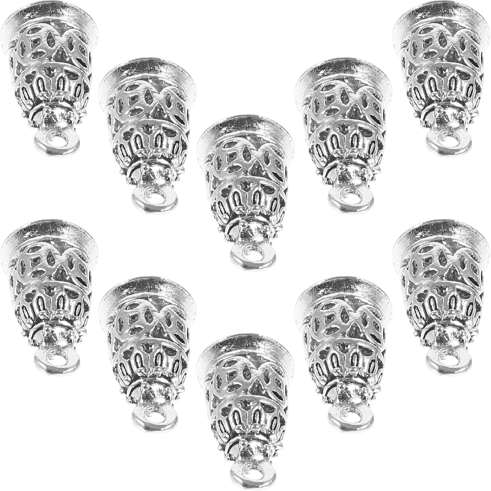 

10 Pcs Clothing Accessories Bell Pendant Necklace Gems Zinc Alloy Shaped Charms