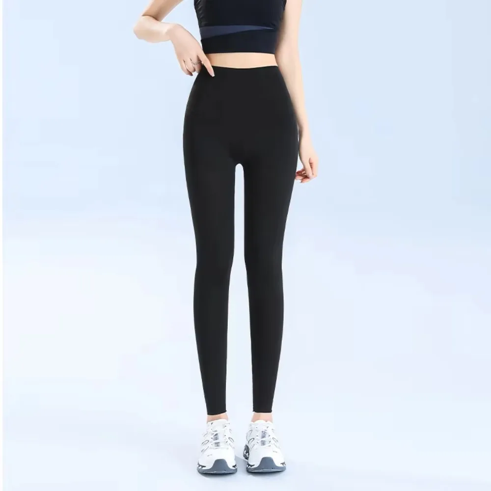 Summer Ultra-Thin Yoga Pants Ice-Silk High-Waist Shark Pants Stretchy Breathable Women's Leggings Outerwear