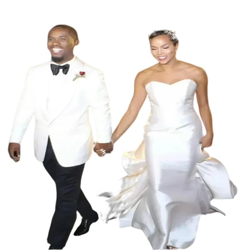 Vestido De novia De satén sin tirantes personalizado con volantes en la espalda tren capilla Vestidos De Novias vestido De novia africano De talla grande