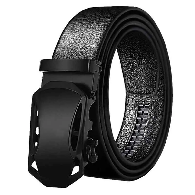 Men Belts Metal Automatic Buckle Brand High Quality Leather Belts for Famous Luxury Work Business Strap cinto  couro masculino