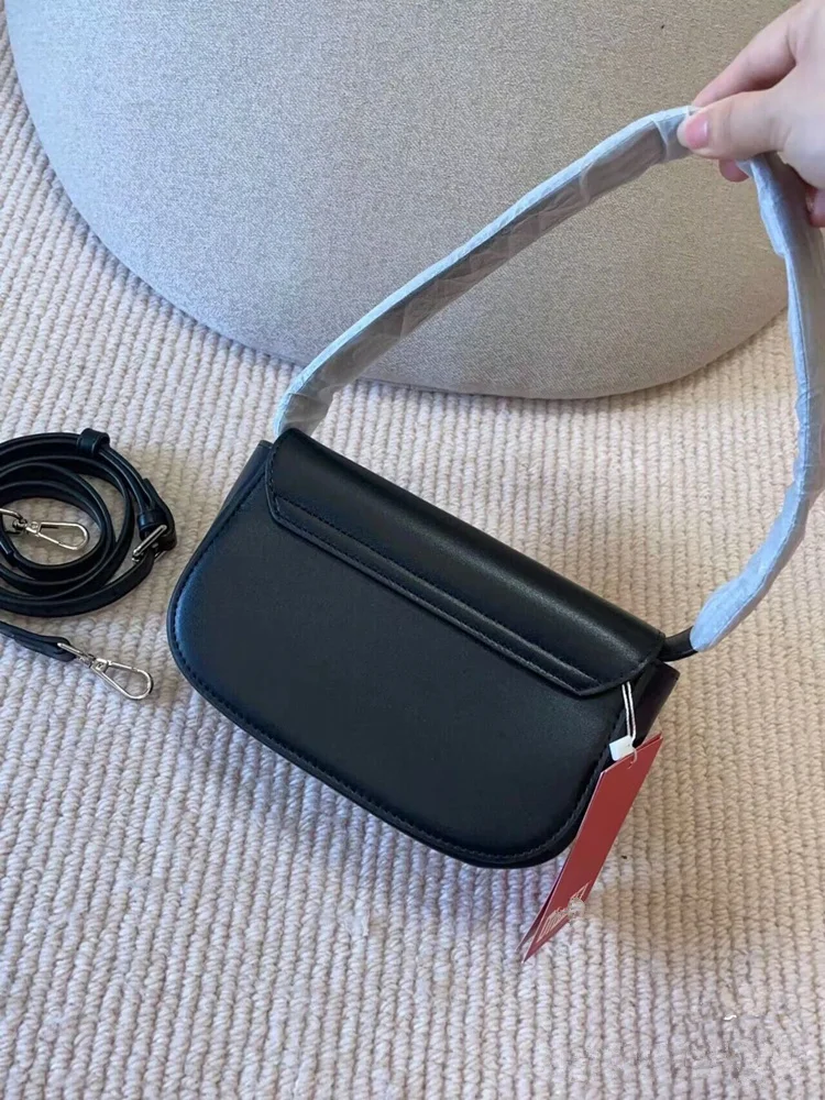 Elegant Leather Crossbody Bag Versatile Women's Underarm Single Shoulder Bag Artistic Style Popular among Young Ladies