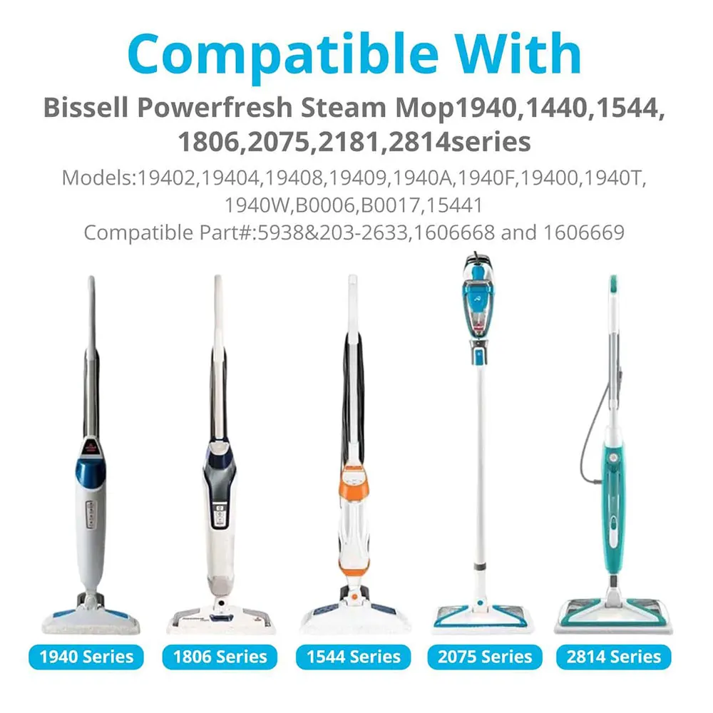 Adaptation Steam Mop Pads for Bissell PowerFresh 1940 1806 1544 1440 2075 2685A 2814 Series Washable Steam Mop Pads Replacement
