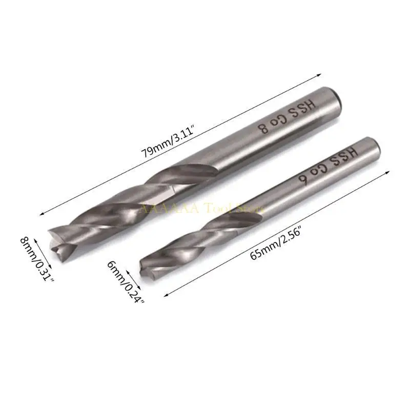 A2BE 6mm/8mm Spot Schweißbohrer Bits HSS Co Spot Schweißschneider ausgezeichnetes Haltbarkeit Bohrbits Schneidzubehör