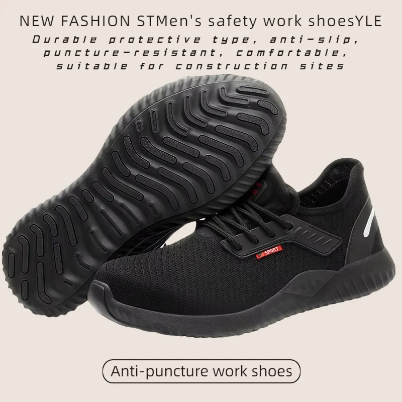 

Мужская стальная защитная обувь. Рабочие ботинки. Прочная защита. Противоскользящая, противопрокольная. Удобная. Подходит для строительных сайтов.