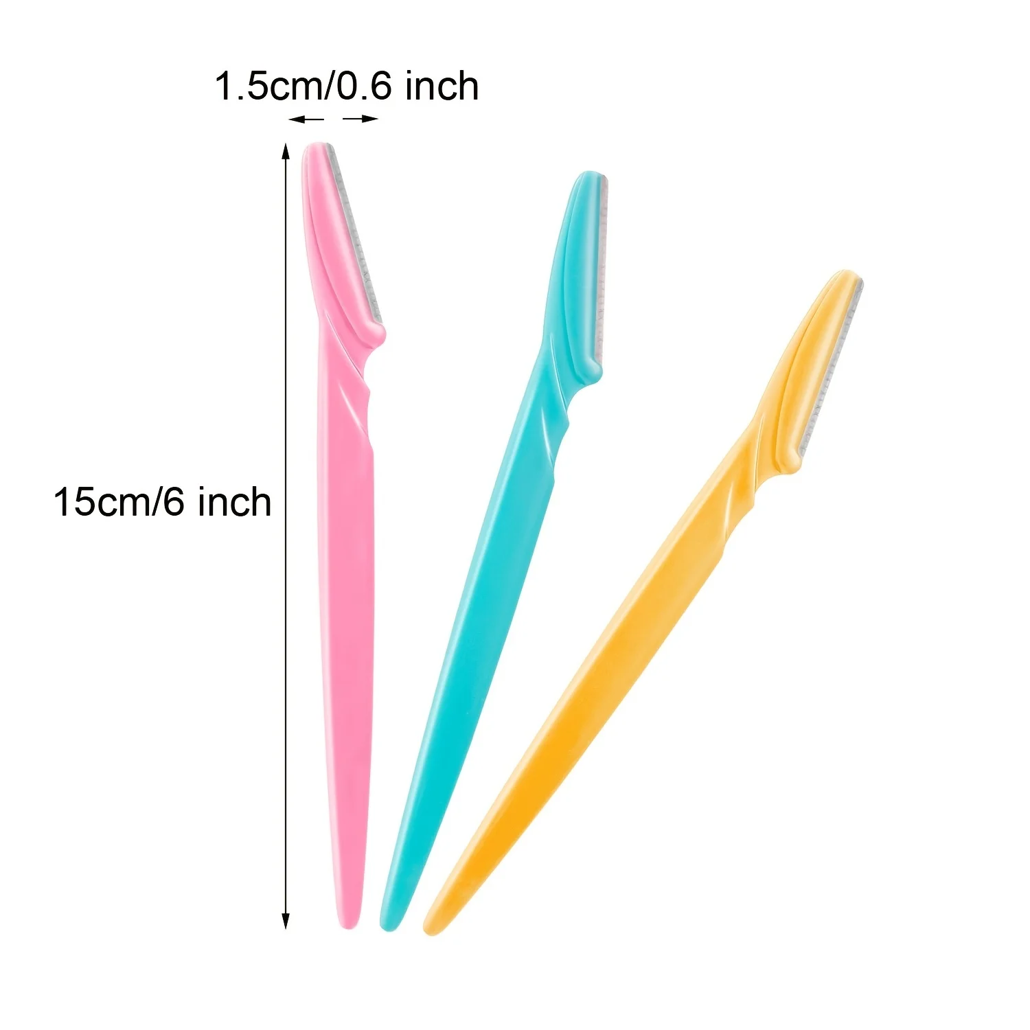 30 Eyebrow Trimmers, Eyebrow Razor Peach Fuzz Removal Kit, Stainless Steel Blades with Protective Cover