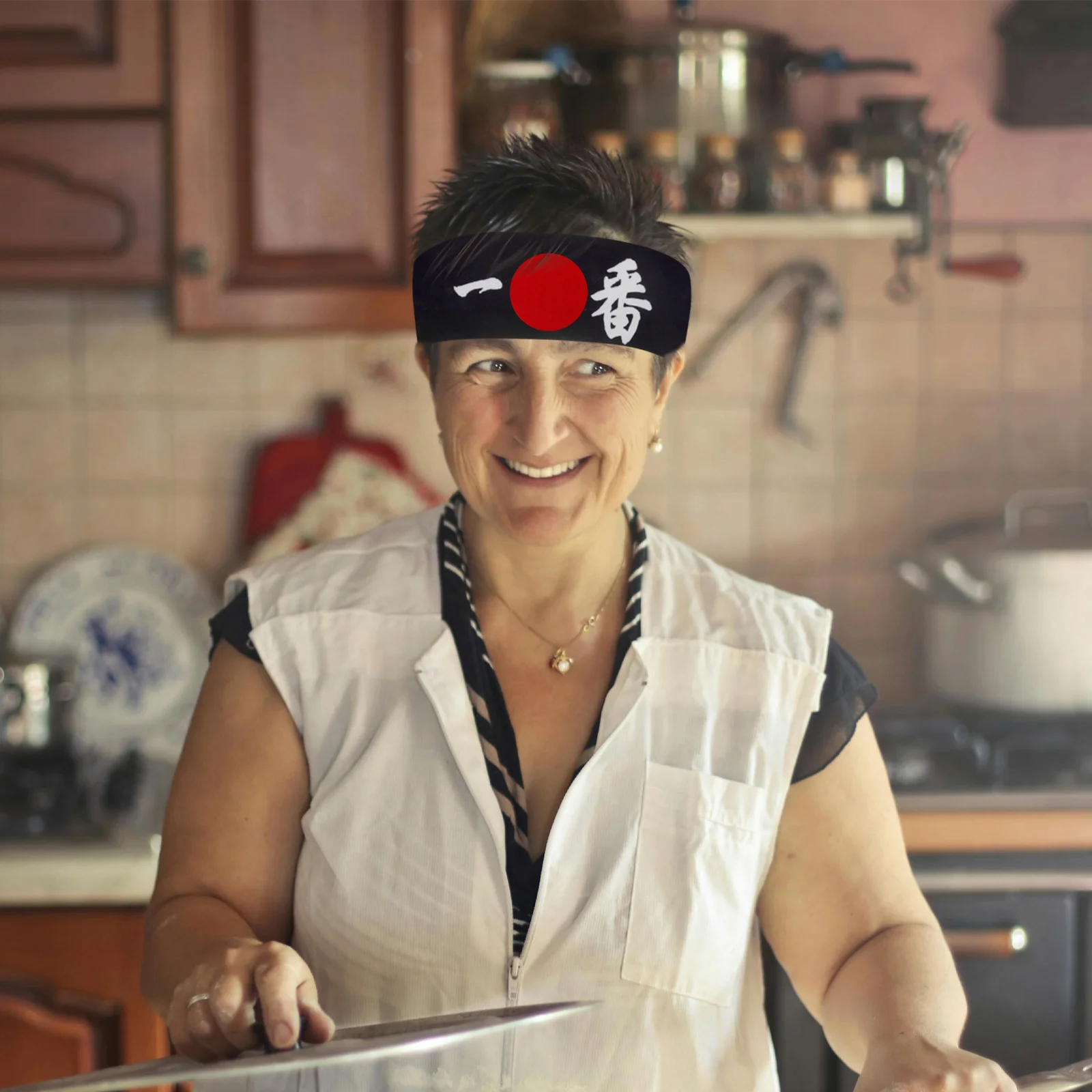 

2Pcs Japanese Headband Breathable Cotton for Sports Exercise Cooking Karate Workout Headwear