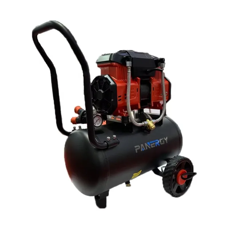 Small Portable High Pressure Paint Dental Car Tire Medical 24L Oil Free Oilless Electric Piston Silent Air Compressor Machine
