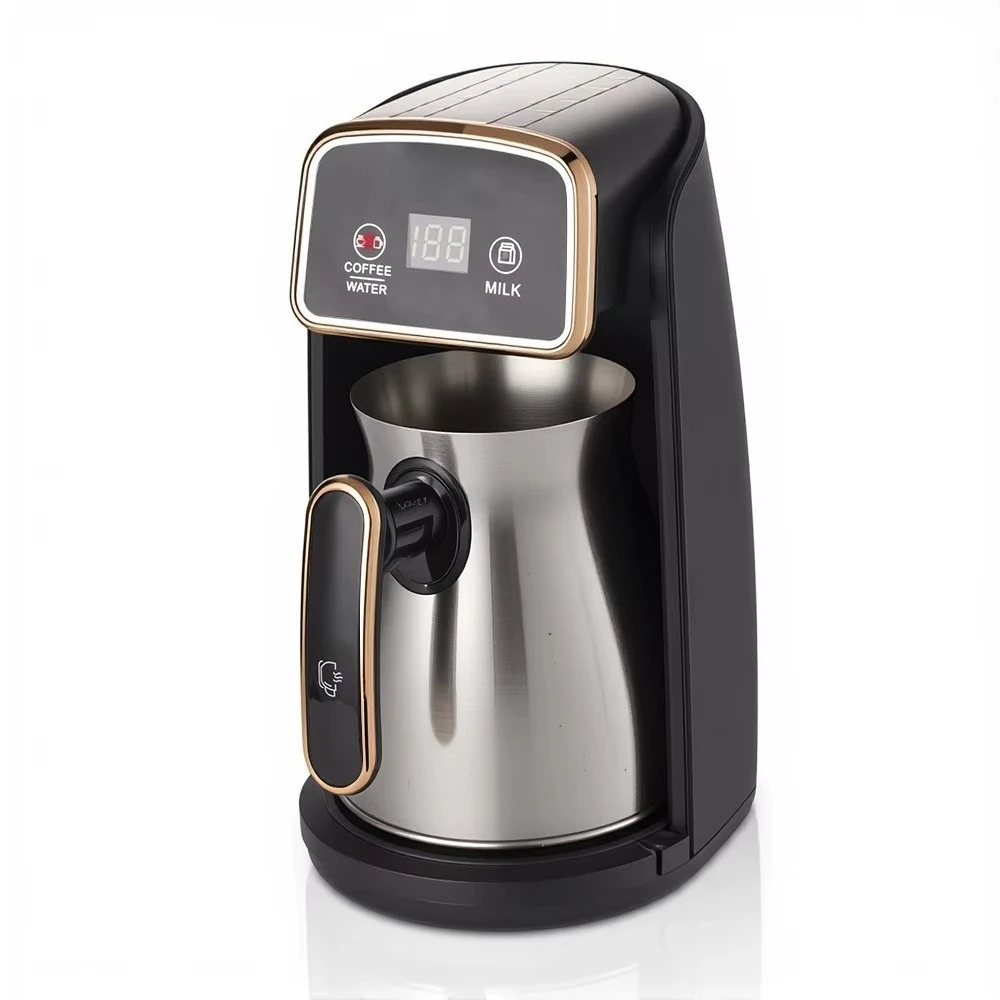 600W Turkish Electric Coffee Pot Stainless Steel Cup Brewing Coffee Milk Warmer