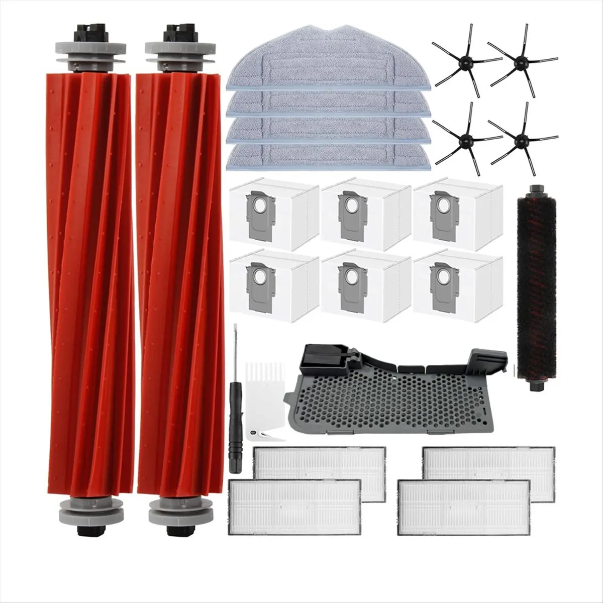 

Аксессуары для робота-пылесоса S7 Pro Ultra MaxV Ultra: основные и боковые щетки, HEPA-фильтр, салфетка для влажной уборки, мешки для сбора пыли 【A70Z Fafa】