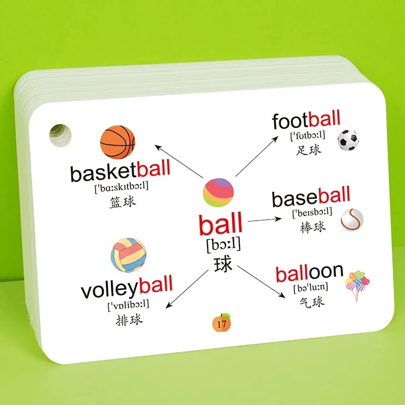 Imagem -05 - Mind Map Cards With Phonetic Symbol For Kids Montessori Educational Memory Word Card Chinese And English Learning 600 Palavras