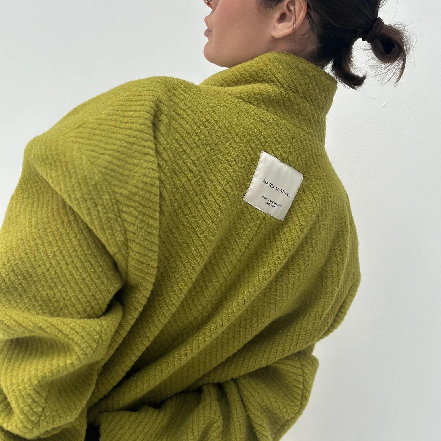 Allingentle المرأة البدلة السترة الفاخرة توسيع الكتف وسادة الصوفية دعوى المرأة سترة لملابس حفلات الكوكتيل تخصيص #3