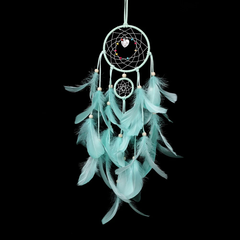 

Creative Spider Web Dream Catcher Home Dream Network Decoration Pendant Car Ornaments(Green Finished Product with Light)