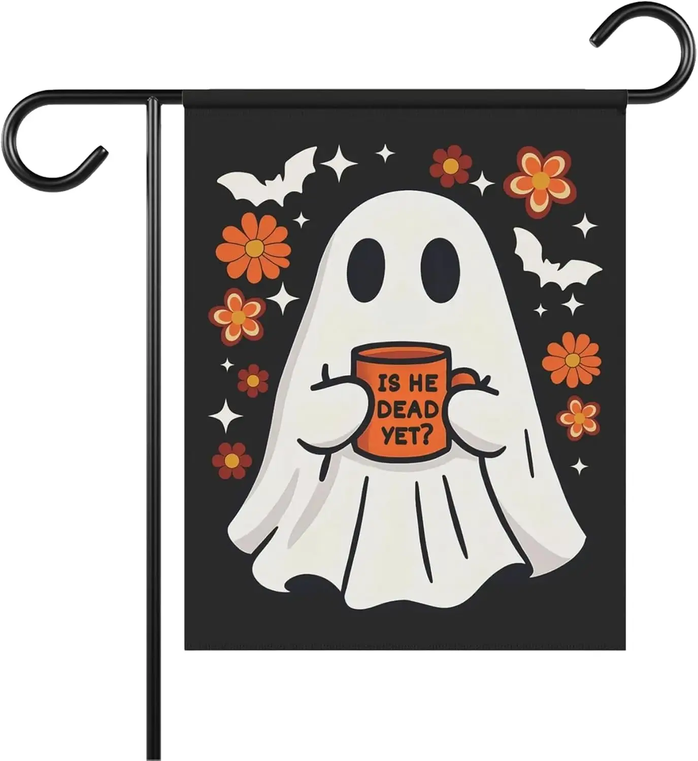 Halloween Ghost Garden Flag 12x18