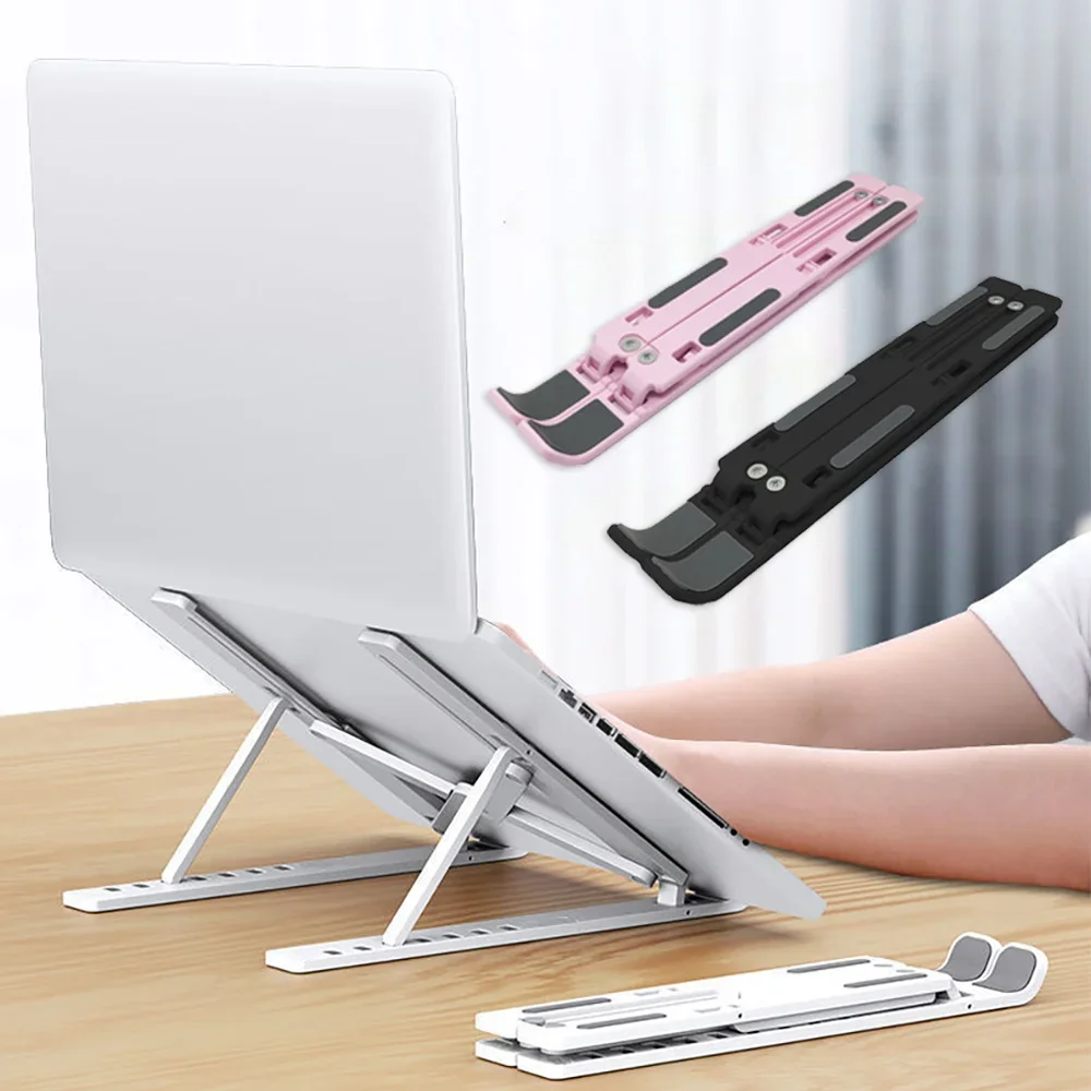 Adjustable Laptop Stand Foldable Plastic Notebook Stand Portable Cooling Stand PC Computer Laptop Holder for Macbook Pro