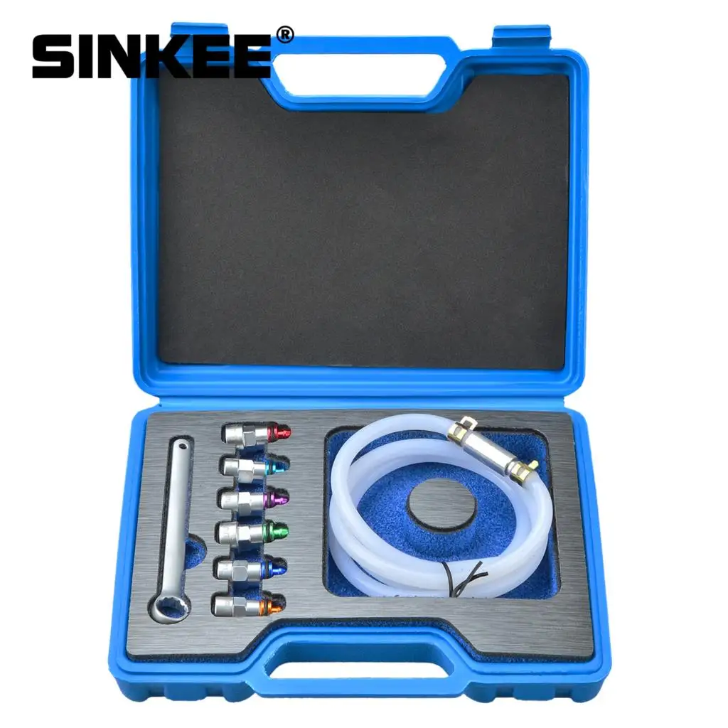 7‑12mm Brake Bleeder Wrenches Bleed Extractor Socket & Check Valve Manual Brake Oil Bleed Hose and Drain Plug Wrench