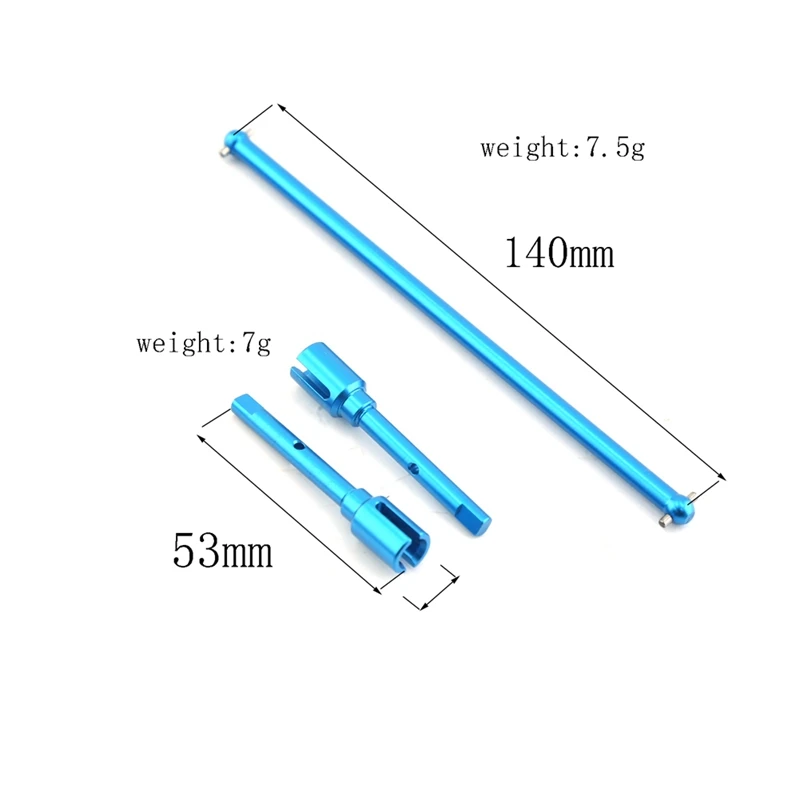 3Pcs Metal Central Drive Shaft And Propeller Joint Set For Tamiya TT-02 TT-02B TT02 TT02B 1/10 RC Car Upgrade Parts