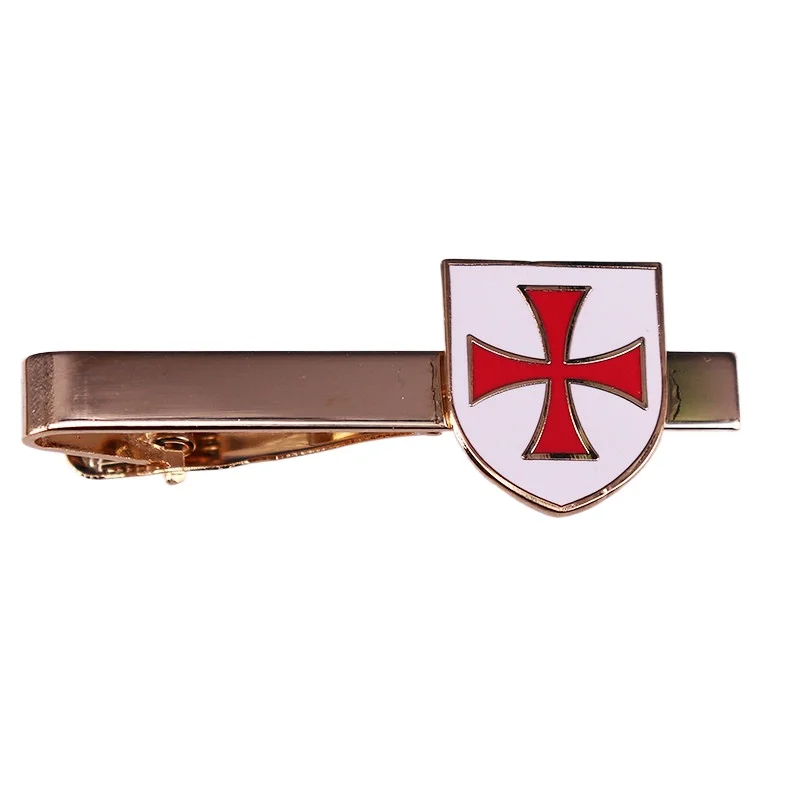 Templar Knights Tie Clip Res Cross Clips Badge Decoration Craft Gift for Men and Women