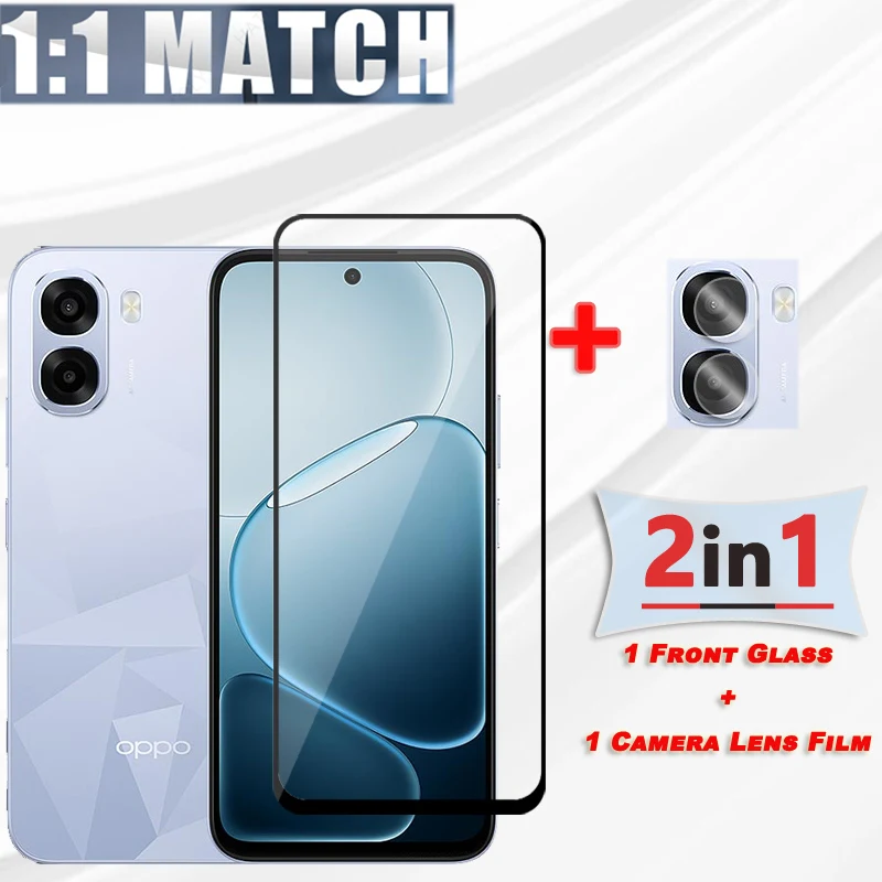 

Protective Film For Oppo A6t Pro 4G Glass Black Edge Screen Protector For Oppo A6t 4G Camera Lens Protector For Oppo A6t 5G Film