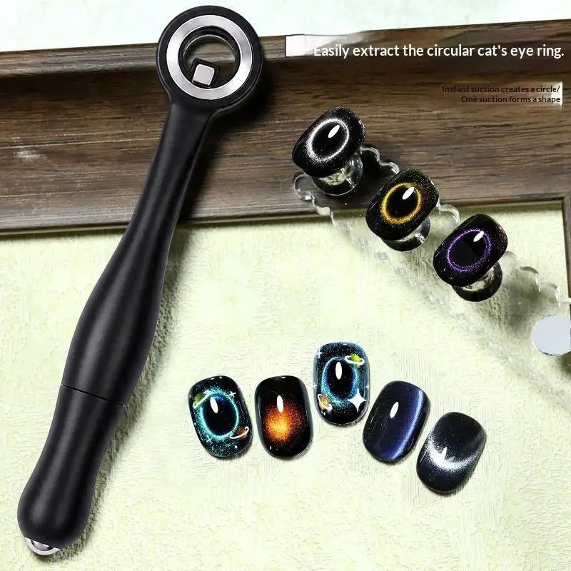 1 Stück Magnetischer Nagellack-Stift 3-in-1 Katzenaugen-Magnet Nagelkunst-Werkzeug mit Starker Magnetkraft für DIY-Salon – Detail 7