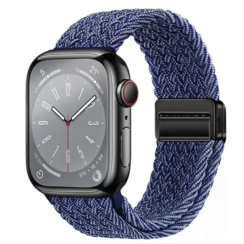 Nylon-Geflochtenes Magnetarmband für Apple Watch 49mm 45mm 44mm 42mm 41mm 40mm Armband für iWatch Ultra 2 Series 12 11 10 9 8 7 6 SE