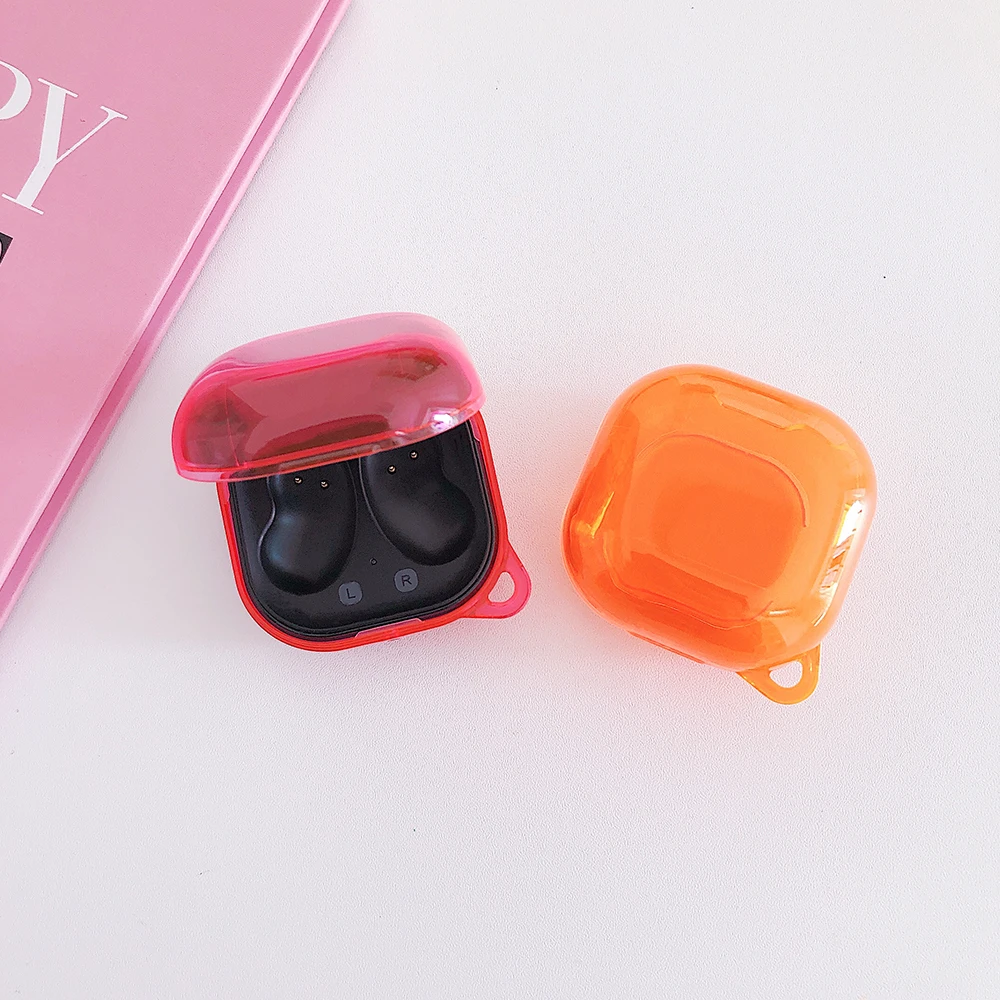 เคสหูฟัง PC สีธรรมดาสำหรับ Samsung Galaxy buds 2 Pro Live FE เคสแข็งปกป้องฟันสำหรับ Samsung Galaxy Buds2 Pro 2 FE