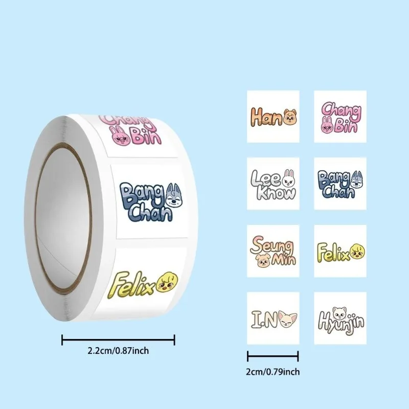 500 قطعة/المجموعة SKZOO الضالة الاطفال اسم رسمت مجعد ملصقات المواد الأساسية لدعم عناصر النص الصغيرة ختم ملصقات DIY بها بنفسك