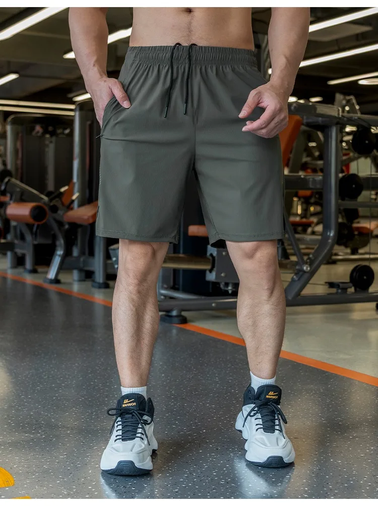 Mens Shorts Light Weight Thin Elasticity Pants Running Squat Fitness Training GYM Quick-drying Drawstring Shorts Sweatpants