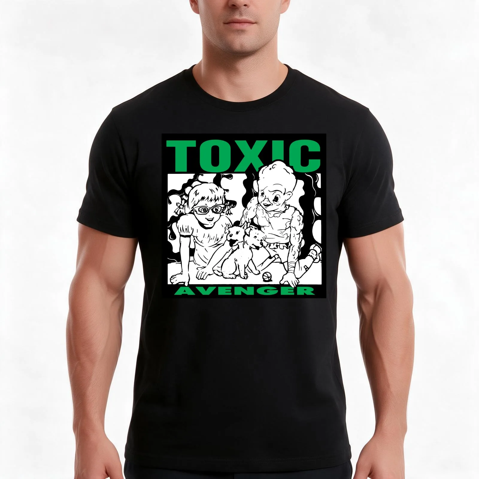 Melvin the Toxic Avenger T-Shirt, Summer Casual Cotton Tee, Oversized Streetwear Tops, Vintage Graphic Print, Unisex Men Women