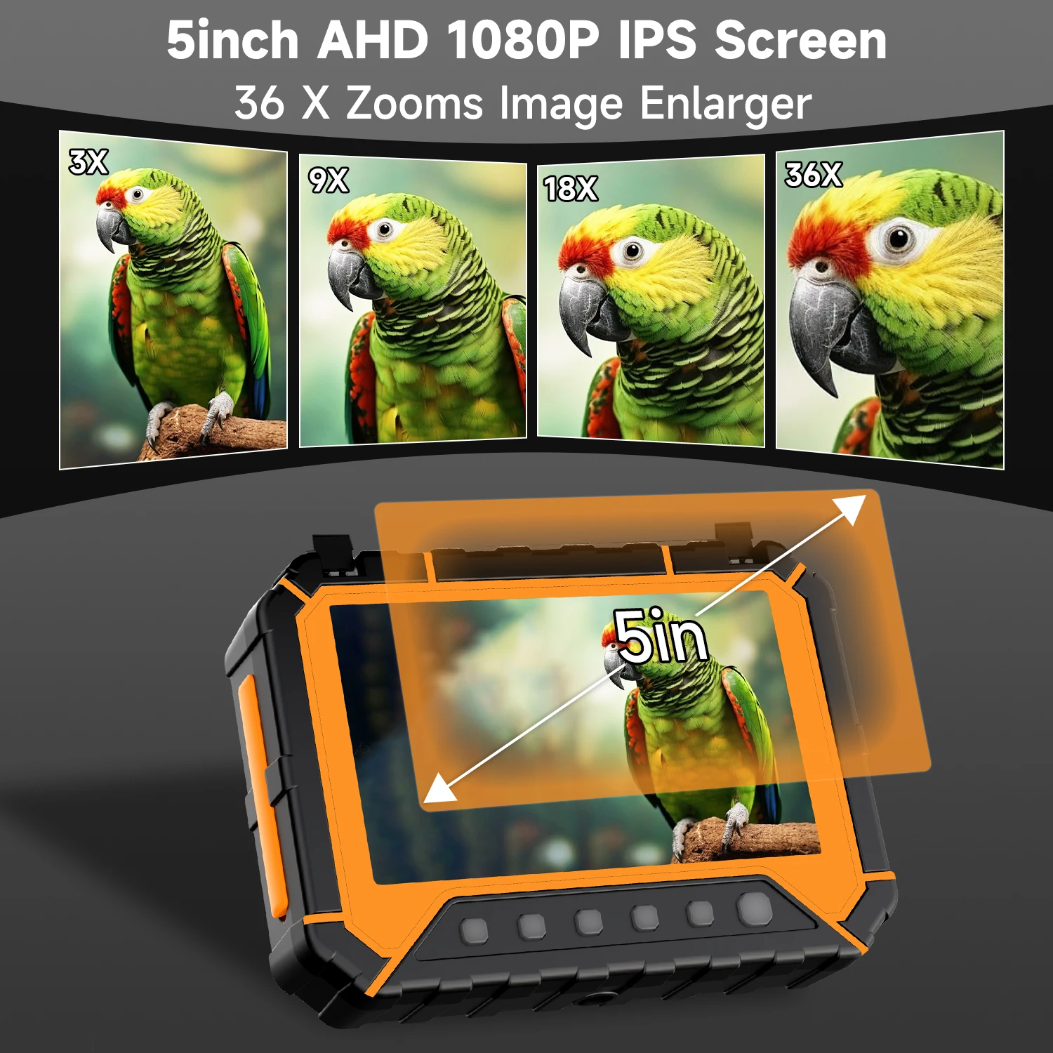 SYANSPAN Pipeline Inspection Camera 5-inch High-Definition 32GB DVR Pipeline Endoscope 10200mAh Battery 23mm Diameter Camera