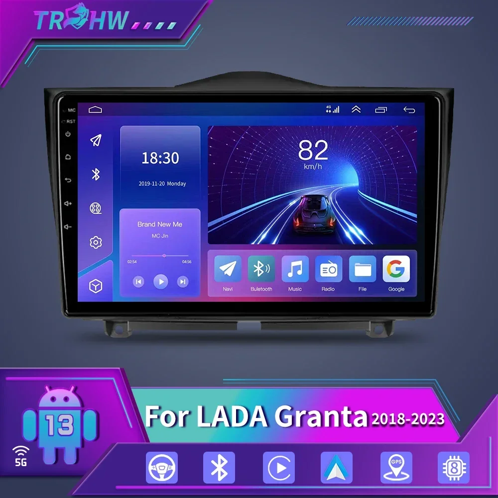 

2 Din Car Radio Multimedia Video Player For LADA Granta Cross 2018 - 2023 Navigation Head Unit Carplay Android 13 4G