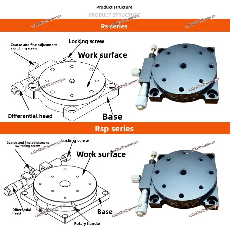 

R-axis 360-degree indexing disc rotating platform manual precision micro-adjustment