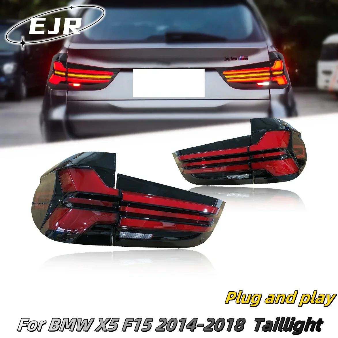 The Taillight Assemblies Suitable For B-MW X5 F15 2014-2018 Sequential Flowing Turning Signal Rear taillight Upgrade