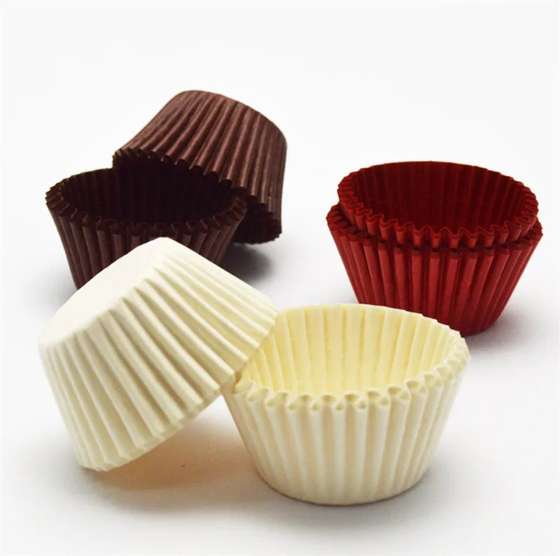 500/1000 Pcs Chocolate Paper Muffin Cupcake Liner Baking Cups Cake Stand Decorating for Party Wedding Cupcakes Cases