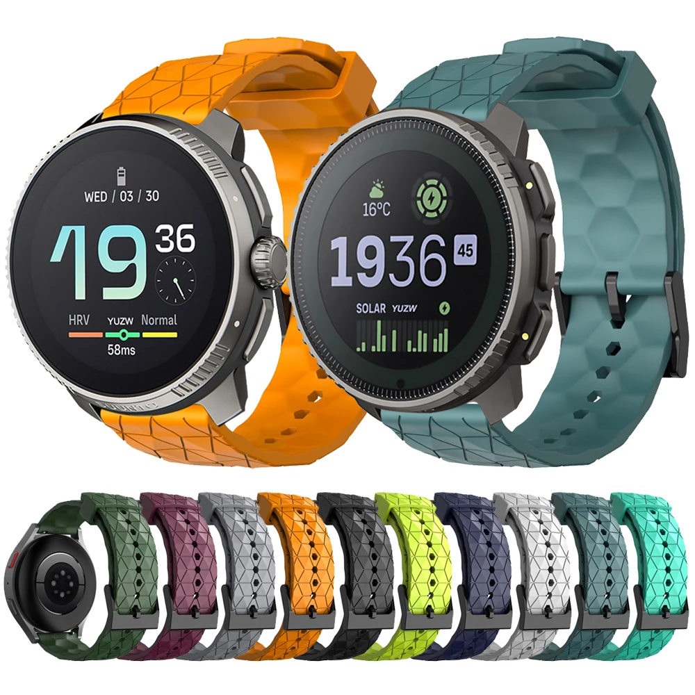 20mm 22mm Silicone Strap for SUUNTO VERTICAL/5 9 PEAK PRO/DLC/RACE/3 Fitness Wristband for Samsung Galaxy Watch 6 5 44 40mm Band