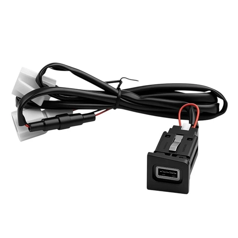 24-hour delivery Phone Outlet Power Socket Car USB Fast Charging Port QC3.0 Charger Adapter Cable 80Cm For VW CC 2011- 2012