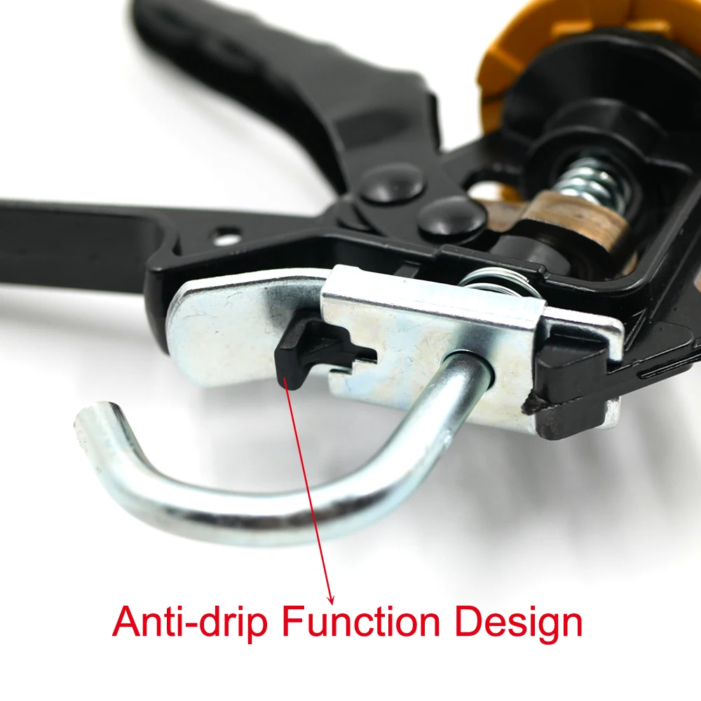 600 مللي الألومنيوم الأصفر دليل السجق التعبئة والتغليف الغراء لاصق السد بندقية