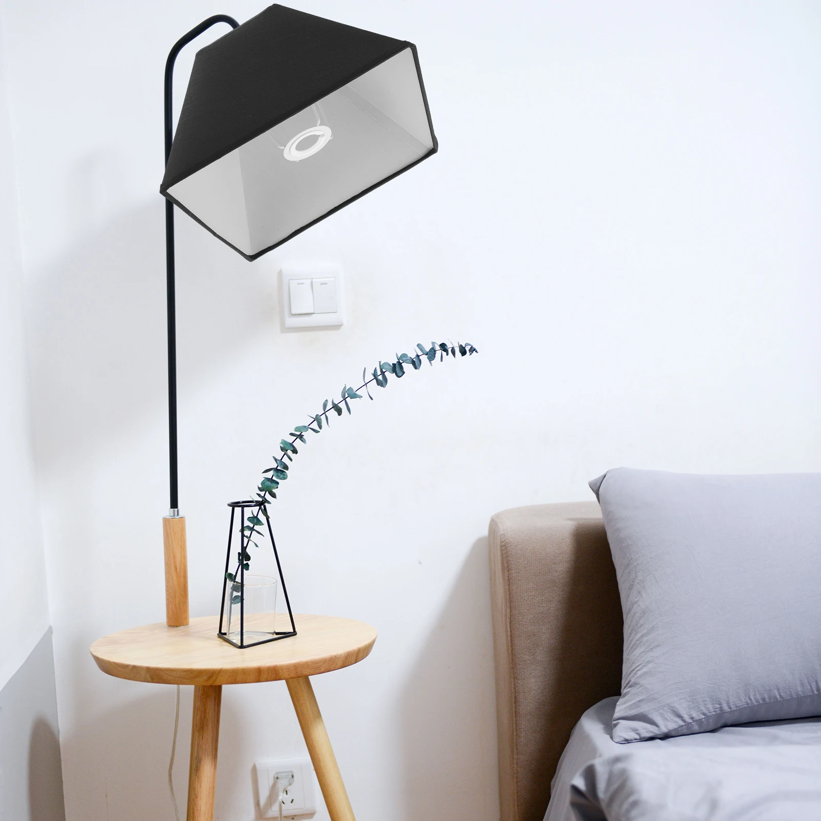 

Cloth Lampshade Desktop Lamp Cover Fabric Light Shades Protector for Lamps Home Decor Durable Not Fade Simple Style Bedroom Room