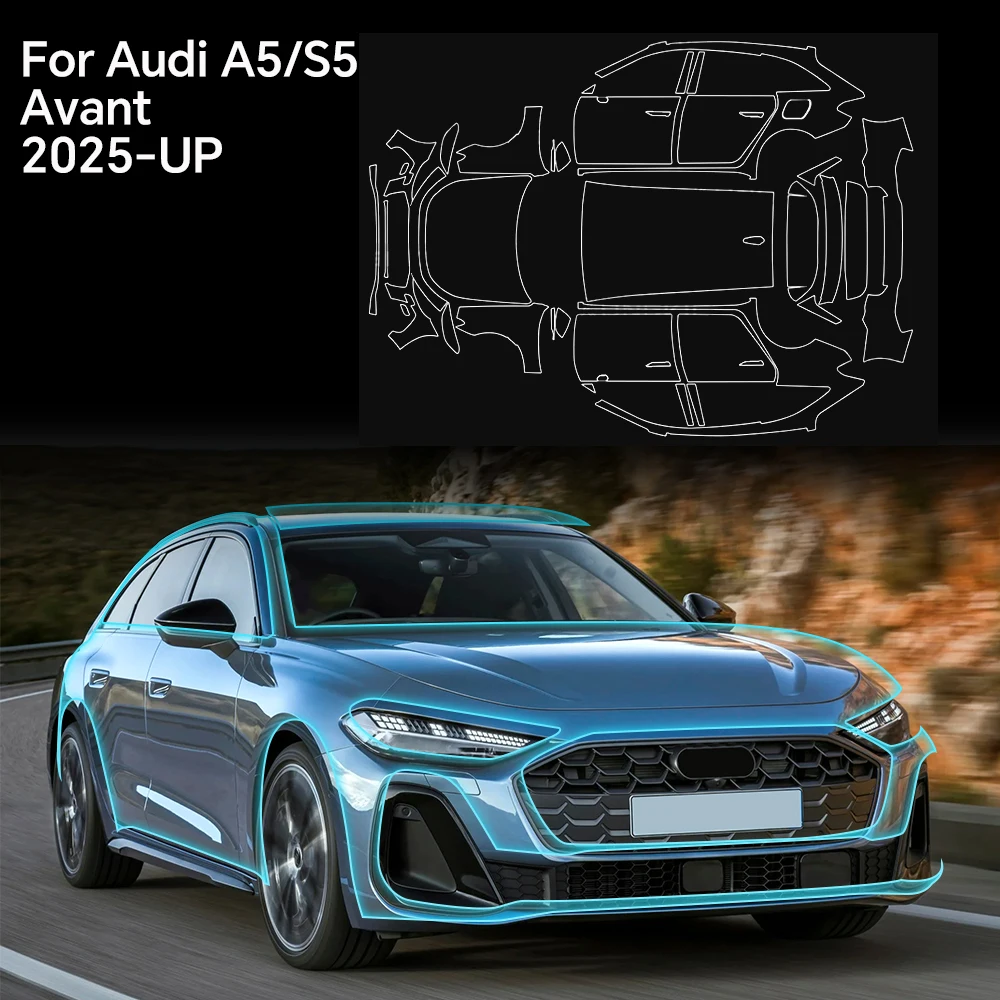 For Audi A5 S5 Avant 2025 Paint Protection Film Body Sticker Anti-scratch Protective Transparent PPF TPU Accessories