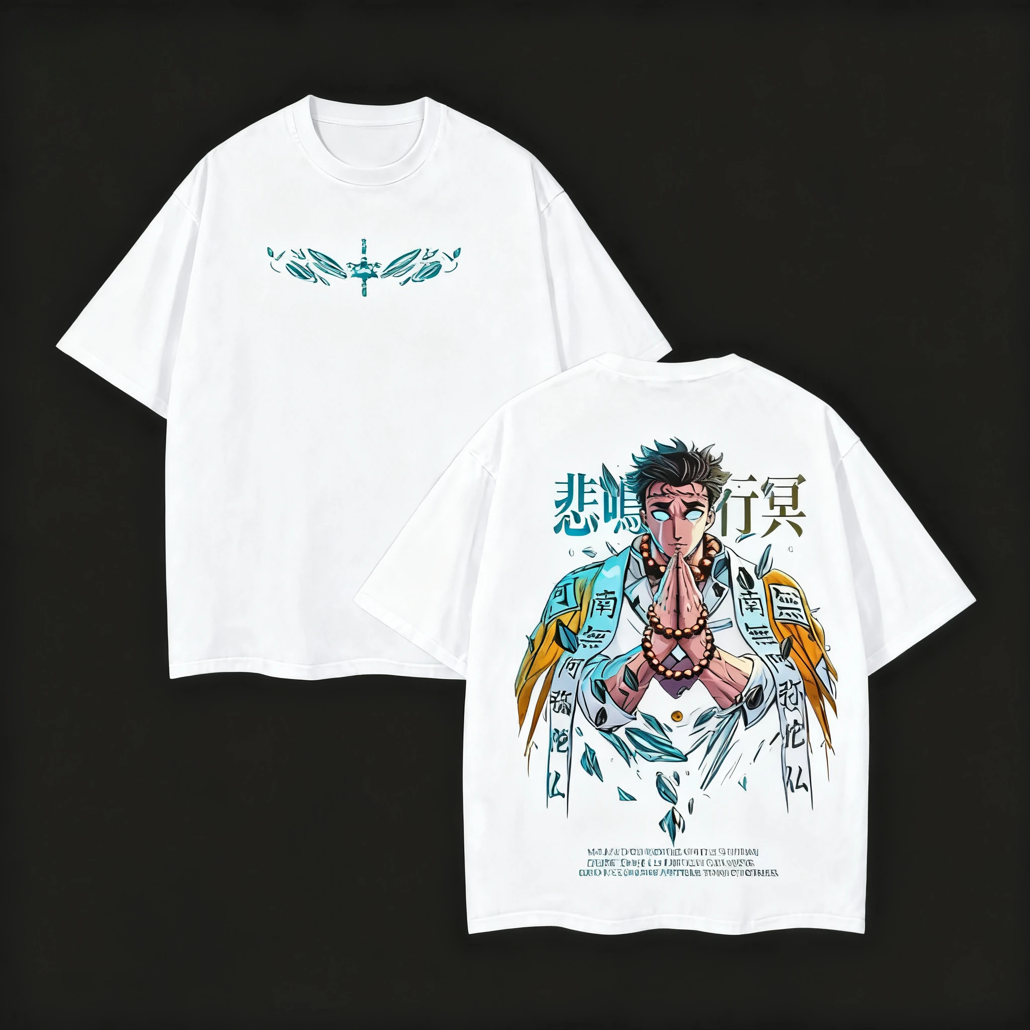 

25 New Hot Anime Demon Slayer Graphic Himejima Gyomei T-shirt Men Cotton Casual Loose Harajuku Male Vintage Tees Tops